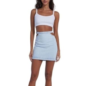WeWoreWhat Indigo Cutout Mini Skirt NWT